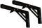 16 INCH Folding Shelf Brackets - Heavy Duty Metal Collapsible Shelf Bracket for Bench Table, Shelf Hinge Wall Mounted Space Saving DIY Bracket, Max Load: 280 lb - Black (2 PCS)
