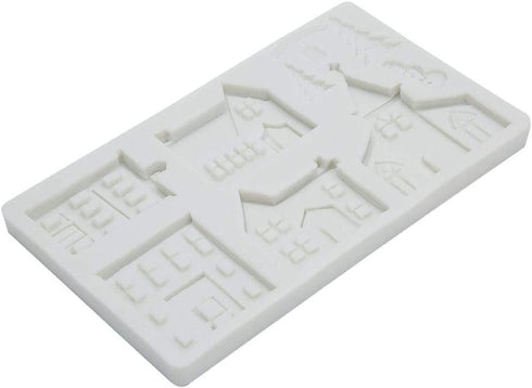 DIY Castle House Christmas Tree Silicone Mold Cake Chocolate Decorative Clay Mould Kitchen Baking Supplies(#2)