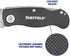 Sheffield 12613 Ultimate Lock Back Utility Knife, Folding, Box Cutter Knife, Carpet Knife, Drywall Cutter, and More, Quick-Change Blade, Back Lock Design, Black