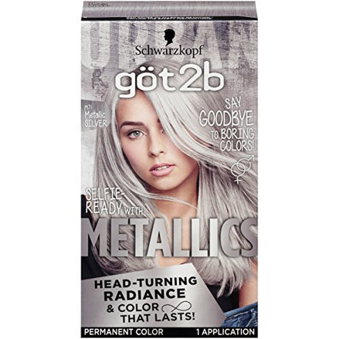 Got2b Metallic Permanent Hair Color, M71 Metallic Silver