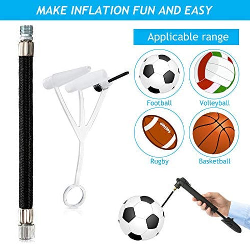 16 Exercise Ball Plug Replacement Kit with Needle, Nozzle, Extension Hose, Exercise Ball Air Stopper Plug Pin for Yoga Ball Soccer Basketball Football Volleyball Rubber Boat Balloon Swim Inflatables