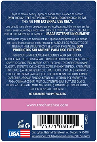 Tree Hut Renewing Hand Cream Moroccan Rose, 3oz, Ultra Hydrating Hand Cream for Nourishing Essential Body Care