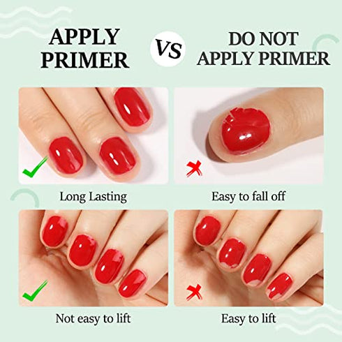 TOMICCA Nail Dehydrator and Primer, Professional Acid Free Natural Nail Prep Dehydrator, Fast Air Dry Superior Bonding Primer Set for Acrylic Powder and Gel Nail Polish 15Ml/0.52 oz