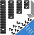 FANGOSS Picatinny Rail Section, 4 Pack 3 5 7 13 Slots Aluminum Picatinny Rails Mount Set, with 9 T-Nuts, 9 Screws, 3 Hex Wrench