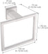 KES Bath Towel Ring Towel Hanger SUS 304 Stainless Steel Bathroom Accessories Contemporary Hotel Square Style Wall Mount, Brushed Finish, A2480-2