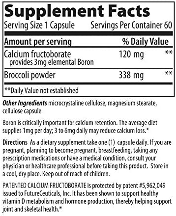 Vibrant Health, Super Natural Boron, Vegetarian Support for Joint and Bone Health, 60 Capsules