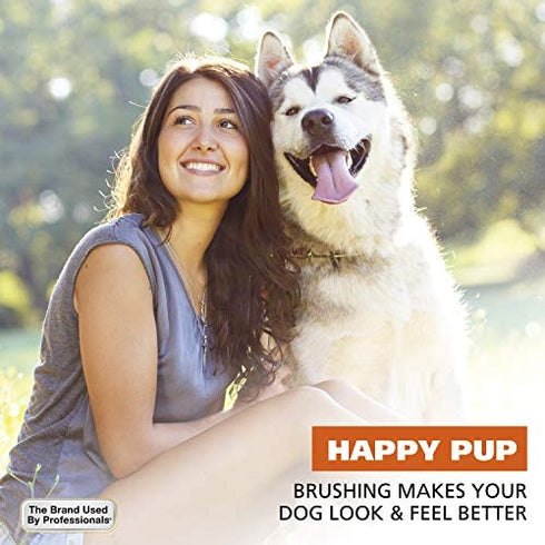 WAHL Premium Large Pet Slicker Brush with Ergronomic Rubber Grips for Comfortable Brushing of Dogs and Cats - Model 858407