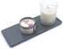 Floatant Bathroom Sink Tray Ceramic Kitchen Tray Large Candle Tray Rectangle Perfume Tray Organizer for Jewelry, Towel, Candles, Soap, Decoration Tub Kitchen Restroom Toilet - Large Gray