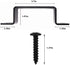Heavy Duty Door Barricade Brackets Door Security Bar Holder Brackets Fit for 2 X 4's Lumber for Door Reinforcement (1 Pair 2 Pieces with 8 Screws) (2 Close Bar Holder)