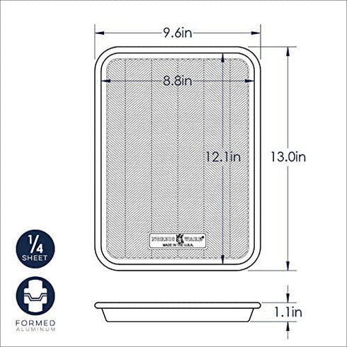 Nordic Ware Prism Quarter Sheet, Metallic