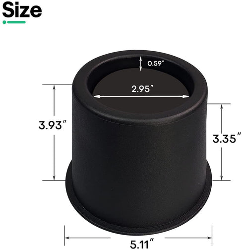 Round 4 Inch Bed Risers, Lifts Height of 3.35 inch Heavy Duty Set of 4 Pack Table Risers, Furniture Risers Great Under Bed Storage Black, elevador de cama de 4 pulgadas, mejorar el elevador de muebles