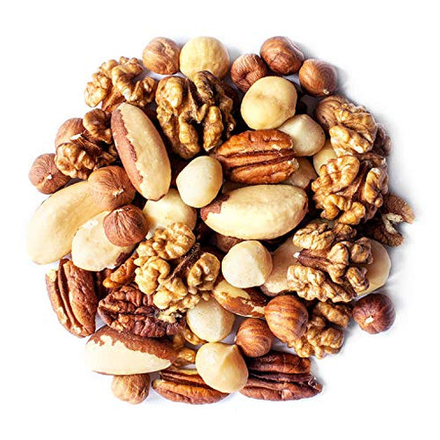 Keto Nuts Mix, 8 Ounces – Keto Snack Contains Raw Brazil Nuts, Pecans, Walnuts, Hazelnuts and Macadamia Nuts, Low Carb Vegan Superfood, Kosher, Non-Irradiated, No Added Sugar, Bulk
