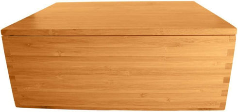 Wood Stash Box with Rolling Tray - Wood Stash Box w/Storage - Rolling Tray Stash Box - Premium Quality Dovetail Design Discrete Wooden Stash Boxes (Natural)