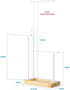 SRIWATANA Jewelry Organizer Display Extra Tall Necklace Holder 3 Tier Jewelry Tree Stand (Natural Color & White)