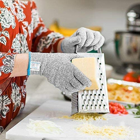 Stark Safe Cut Resistant Gloves Food Grade Level 5 Protection (EN388), Safety Kitchen Cutting Gloves for Oyster Shucking, Meat, Fish Fillet Processing, Mandolin Slicing, Wood Carving (X-Large, Pair)