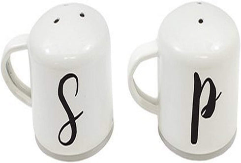Tablecraft Salt & Pepper Shakers, 3.25 x 2.375 x 2.25, White