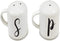Tablecraft Salt & Pepper Shakers, 3.25 x 2.375 x 2.25, White