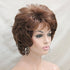 Lydell Women's Short Curly Wavy Wig Synthetic Hair Full Wig 6 inches (30 Medium Auburn)