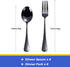 12-Pieces Polished Black Silverware Set, Flatware Set for 6, Stainless Steel Tableware Cutlery Set with Dinner Spoons Forks, Utensil Sets for Home Kitchen Restaurant Hotel, Dishwasher Safe