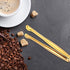 8 Pieces Gold Tongs Mini Serving Tongs Set Small Kitchen Appetizer Tongs Stainless Steel Sugar Cube Tongs for Tea Party Coffee Bar Cooking