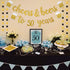 50th Birthday Decorations for Men / Women - 50th Birthday Gifts - Cheers & Beers to 50 Years Gold Glitter Banner - 50th Anniversary Decorations for Party, 50th Wedding Party Supplies for Couple
