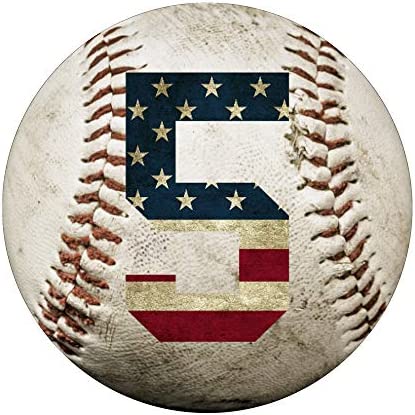 Baseball number 5 with American USA flag phone stand PopSockets PopGrip: Swappable Grip for Phones & Tablets