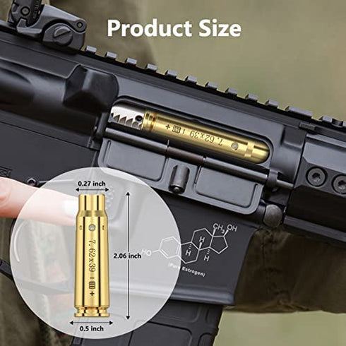 MidTen 7.62x39mm Bore Sight Red Dot Boresighters with Three Batteries