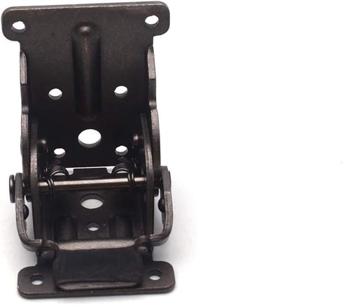 Antrader 90 Angle Self-Locking Folding Hinge Lock Extension Table Chair Leg Steel Foldable Support Bracket with Mounting Screws, Gray-Black, 4 Pack