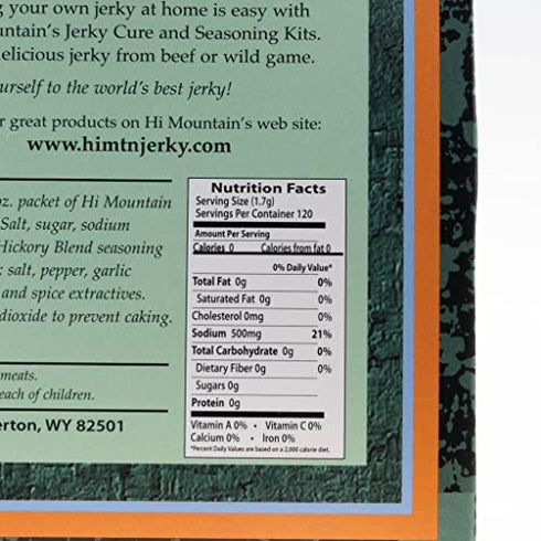 Hi Mountain Jerky Cure & Seasoning Kit - HICKORY BLEND