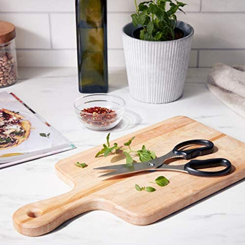 HENCKELS Heavy Duty Kitchen Shears that Come Apart, Dishwasher Safe, Black, Stainless Steel, Blue