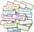 40 Pieces Magnetic Dry Erase Labels and Stickers, Favourde Writable Flexible Magnet Name Plate Labels Use for Whiteboard Magnets, Fridge and Classroom Behavior Chart,10 Colors (3 x 1.2 Inch Set 2)