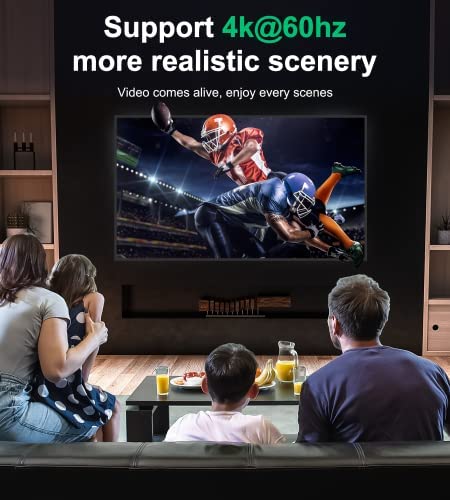 HDMI Switch 4k@60hz Splitter, GANA Aluminum Bidirectional HDMI Switcher 2 in 1 Out, Manual HDMI Hub Supports HD Compatible with Xbox PS5/4/3 Blu-Ray Player Fire Stick Roku (1 Display at a Time)