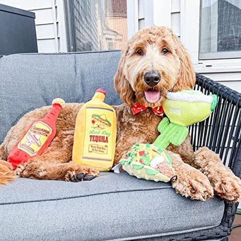 Lulubelles Power Plush | Taco Tuesday (Large) | Cinco de Mayo Dog Toy with Squeaker | Funny Dog Gift | Fun, Durable, and Safe | Huxley & Kent Squeaky Dog Toys