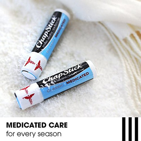ChapStick Classic Medicated, 0.15 oz, 12-Stick Refill Pack