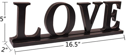 Wooden LOVE Sign Home Decor Table Top Sign Freestanding Decorative Wood Cutout Letter Valentine's Day Love Tableotp Decor Wedding Decor