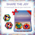 Karmagami “Pixels” and Boho 2 Pack Sensory Toy for Kids - Kaleidocycle Fidget Toy for Adults to Stay Calm & Focused - Tear-Resistant Desk Manipulative Gadget (Ages 4+)