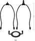Lamp Shade Harps Holder Adjustable Kit - 8 10 Inch with E26 UNO Light Base Set Lampshades parts for Table and Floor Lamps finials Bracket Light Fitting - 2 Pack (Black, 8 Inch)