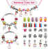 Thrilez 90 Pcs Charms Bracelet Making Kit for Girls, DIY Charm Bracelets Kit with Jewelry Beads, Bracelet Charms Gift for Girls Ages 7-12, Bracelet Kit Jewelry Gift for Girls Kids Teens and Adults