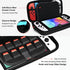 Carrying Case for Nintendo Switch and NEW Switch OLED Model(2021),iVoler Portable Hard Shell Pouch Carrying Travel Game Bag for Switch Accessories Holds 10 Game Cartridge (Black)