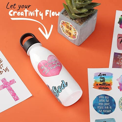 Mr. Pen- Christian Stickers, 49 pcs, Religious Stickers, Jesus Stickers, Bible Stickers, Bible Journaling Stickers, Faith Stickers, Christian Stickers for Water Bottles, Scripture Stickers.