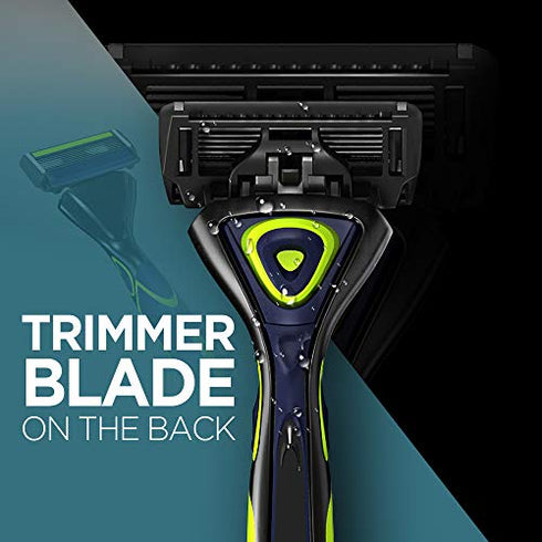 DORCO Pace 6 Sport - Six Blade Razor System with Trimmer and Pivoting Head - 16 Pack Refill (No Handle)