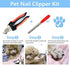 Bowwow & Meow Safe Dog Nails Clipper Trimmers Professional Cat Cutting Nails Pet Grooming Kit Safety (Large, Red)