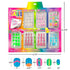 Expressions Girl 7 Day Manicure Collection - 84PC Press On Nail Set, Day-of-The-Week Adhesive False Nails for Girls (Set of Brights or Pastels) – Colorful Novelty Designs Stick On Nails for Kids