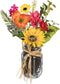 Artificial Premade Floral Mix Arrangement in Glass Jar, 12"