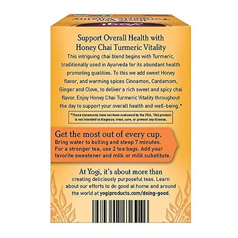 Yogi Tea, Honey Chai Turmeric Vitality, 16 ct