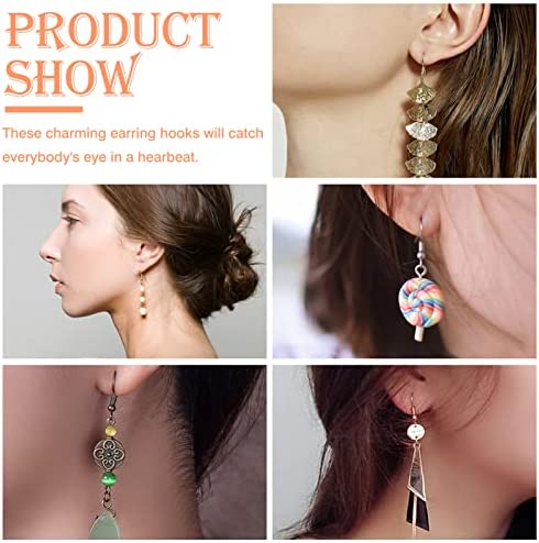 TOAOB 140pcs Earring Hooks Hypoallergenic 925 Sterling Silver Fish Hooks Ear Wires with Ball and Coil 7 Colors 18mm Nickel Free Earring Parts with Earring Backs for DIY Jewelry Making