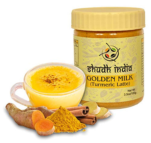Shudh India Golden Milk Powder (Turmeric Latte) Turmeric 9 Superfood Blend - Non-GMO,Vegan