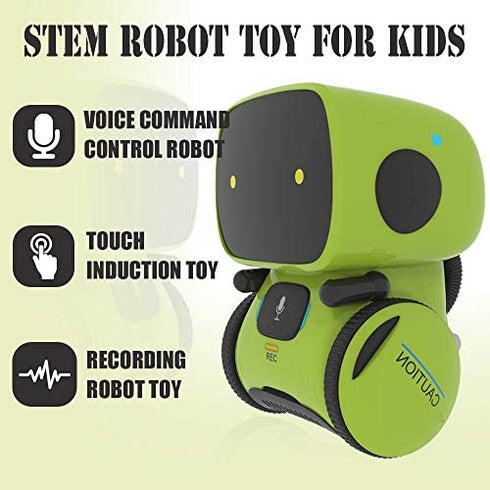 YINGTESI Smart Robot Toys for Kids, Vector Robot Toy with Touch,Voice Control Sing and Dancing Repeat,Recorder,Speak Like You,Gift for Kids