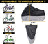 Bike Cover Adult Tricycle Cover Waterproof Bicycle/Motorcycle Storage Cover, Heavy Duty Ripstop Material & Anti-UV, Protect Your Bike from Rain, Dust, Debris Sun for Outdoors Indoors (Silver-Black)