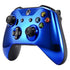 eXtremeRate Chrome Blue Edition Front Housing Shell for Xbox One Wireless Controller Model 1708, Replacement Custom Faceplate Cover for Xbox One S & Xbox One X Controller - Controller NOT Included